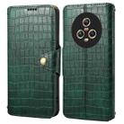 For Honor Magic5 Denior Crocodile Texture Oil Edge Leather Phone Case(Green) - 1