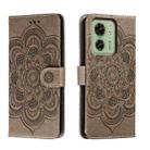 For Motorola Moto Edge 40 Sun Mandala Embossing Pattern Phone Leather Case(Grey) - 1