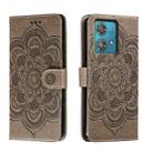 For Motorola Moto Edge 40 Neo Sun Mandala Embossing Pattern Phone Leather Case(Grey) - 1