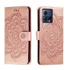 For Motorola Moto S30 Pro Sun Mandala Embossing Pattern Phone Leather Case(Rose Gold) - 1