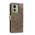 For Motorola Edge 40 Sun Mandala Embossing Pattern Phone Leather Case(Grey) - 3