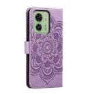 For Motorola Edge 40 Sun Mandala Embossing Pattern Phone Leather Case(Purple) - 3