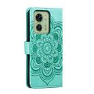 For Motorola Edge 40 Sun Mandala Embossing Pattern Phone Leather Case(Green) - 3