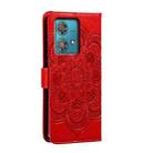 For Motorola Edge 40 Neo Sun Mandala Embossing Pattern Phone Leather Case(Red) - 3