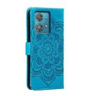 For Motorola Edge 40 Neo Sun Mandala Embossing Pattern Phone Leather Case(Blue) - 3