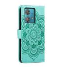 For Motorola Edge 40 Neo Sun Mandala Embossing Pattern Phone Leather Case(Green) - 3