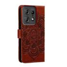 For Motorola Edge 50 Pro Sun Mandala Embossing Pattern Phone Leather Case(Brown) - 3