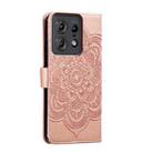 For Motorola Edge 50 Pro Sun Mandala Embossing Pattern Phone Leather Case(Rose Gold) - 3