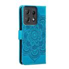 For Motorola Edge 50 Pro Sun Mandala Embossing Pattern Phone Leather Case(Blue) - 3