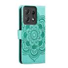 For Motorola Edge 50 Pro Sun Mandala Embossing Pattern Phone Leather Case(Green) - 3