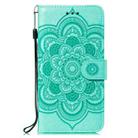 For Motorola Moto G Play 2024 Sun Mandala Embossing Pattern Phone Leather Case(Green) - 2