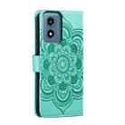 For Motorola Moto G Play 2024 Sun Mandala Embossing Pattern Phone Leather Case(Green) - 3