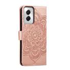 For Motorola Moto G Power 5G 2024 Sun Mandala Embossing Pattern Phone Leather Case(Rose Gold) - 3