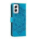 For Motorola Moto G Power 5G 2024 Sun Mandala Embossing Pattern Phone Leather Case(Blue) - 3