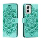 For Motorola Moto G Power 5G 2024 Sun Mandala Embossing Pattern Phone Leather Case(Green) - 1