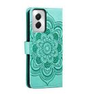 For Motorola Moto G Power 5G 2024 Sun Mandala Embossing Pattern Phone Leather Case(Green) - 3