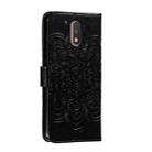 For Motorola Moto G4 Sun Mandala Embossing Pattern Phone Leather Case(Black) - 3