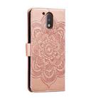 For Motorola Moto G4 Sun Mandala Embossing Pattern Phone Leather Case(Rose Gold) - 3