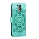 For Motorola Moto G4 Sun Mandala Embossing Pattern Phone Leather Case(Green) - 3