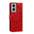 For Motorola Moto G24 Power Sun Mandala Embossing Pattern Phone Leather Case(Red) - 3