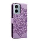 For Motorola Moto G24 Power Sun Mandala Embossing Pattern Phone Leather Case(Purple) - 3