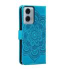 For Motorola Moto G24 Power Sun Mandala Embossing Pattern Phone Leather Case(Blue) - 3