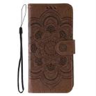 For Motorola Moto G05 Sun Mandala Embossing Pattern Phone Leather Case(Brown) - 2