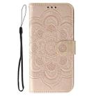 For Motorola Moto G05 Sun Mandala Embossing Pattern Phone Leather Case(Rose Gold) - 2
