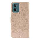 For Motorola Moto G05 Sun Mandala Embossing Pattern Phone Leather Case(Rose Gold) - 3