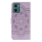For Motorola Moto G05 Sun Mandala Embossing Pattern Phone Leather Case(Purple) - 3