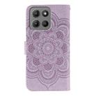 For Motorola Moto G15 Sun Mandala Embossing Pattern Phone Leather Case(Purple) - 3