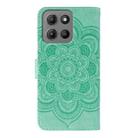 For Motorola Moto G15 Sun Mandala Embossing Pattern Phone Leather Case(Green) - 3