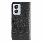 For Motorola Edge 50 Fusion Sun Mandala Embossing Pattern Phone Leather Case(Black) - 3