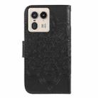 For Motorola Edge 50 Ultra Sun Mandala Embossing Pattern Phone Leather Case(Black) - 3