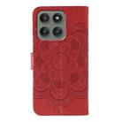 For Motorola Edge 60 Pro Sun Mandala Embossing Pattern Phone Leather Case(Red) - 3