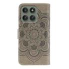 For Motorola Edge 60 Pro Sun Mandala Embossing Pattern Phone Leather Case(Grey) - 3