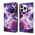 For iPhone 15 Pro Crystal Painted Leather Phone case(Unicorn) - 1