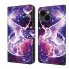 For iPhone 14 Plus/15 Plus Crystal Painted Leather Phone case(Unicorn) - 1