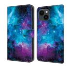 For iPhone 14 Plus/15 Plus Crystal Painted Leather Phone case(Starry Sky) - 1