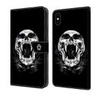 For iPhone XS Max Crystal Painted Leather Phone case(Skull) - 1