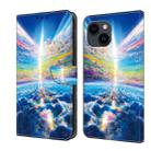 For iPhone 13 Pro Crystal Painted Leather Phone case(Colorful Sky) - 1