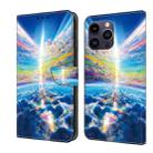 For iPhone 11 Pro Max Crystal Painted Leather Phone case(Colorful Sky) - 1