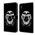 For iPhone X / XS Crystal Painted Leather Phone case(Skull) - 1