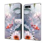 For iPhone 8 Plus/7 Plus Crystal Painted Leather Phone case(Koi) - 1