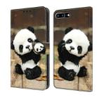 For iPhone 8 Plus/7 Plus Crystal Painted Leather Phone case(Panda) - 1