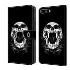 For iPhone SE 2022/2020/8/7 Crystal Painted Leather Phone case(Skull) - 1