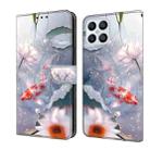 For Honor X8 4G Crystal Painted Leather Phone case(Koi) - 1