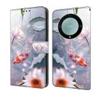 For Honor Magic5 Lite/X40 Crystal Painted Leather Phone case(Koi) - 1