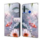 For Honor 20 lite/10 Lite Crystal Painted Leather Phone case(Koi) - 1