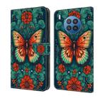 For Honor 50 Lite Crystal Painted Leather Phone case(Flower Butterfly) - 1